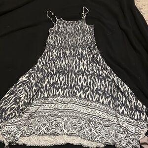 Marshalls Black and White Midi Dress